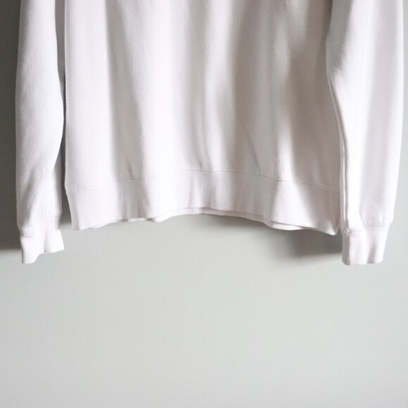 Calvin Klein Unisex White Sz L Pull On Crew Fleece Stretch Long Sleeve Sweater - Picture 9 of 13
